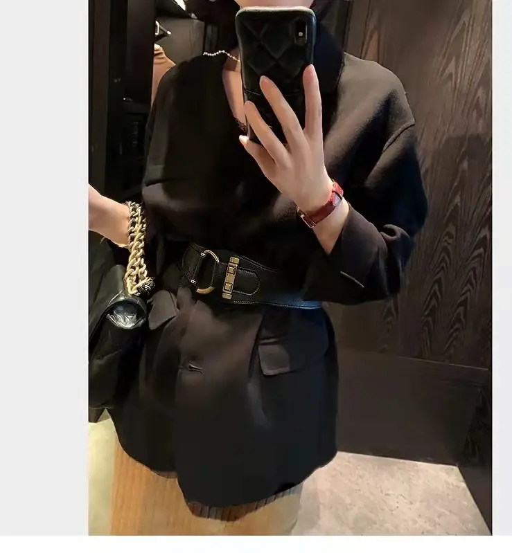 Women's Wide Belt Decorative Suit Waist Seal — feature 6