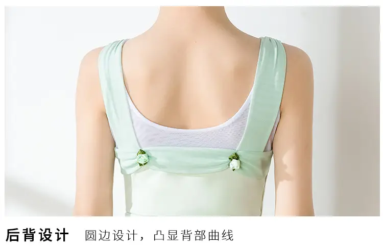 Girls Chinese Dance Wear Summer Short Sleeve Ballet Dress — feature 15