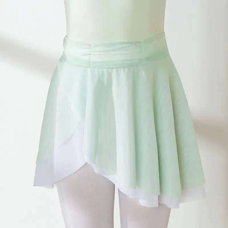 Girls Chinese Dance Wear Summer Short Sleeve Ballet Dress - Image 7