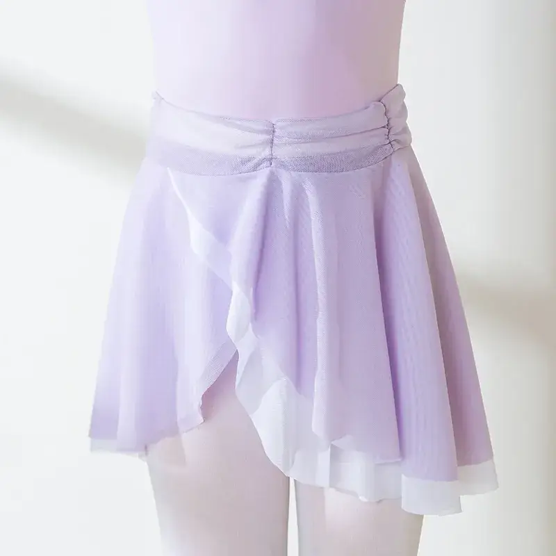 Girls Chinese Dance Wear Summer Short Sleeve Ballet Dress - Image 9
