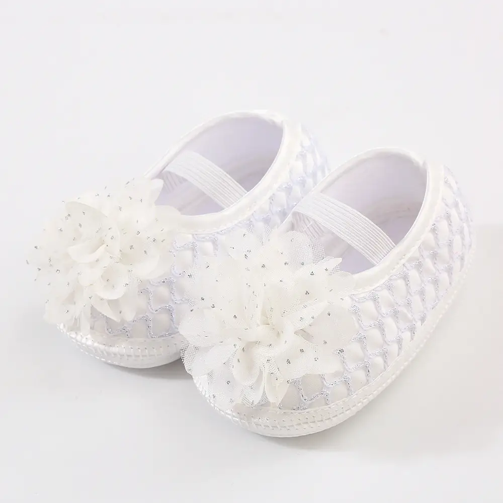 Pink Floral Lace Baby Shoes for 0-1 Year Old β feature 15