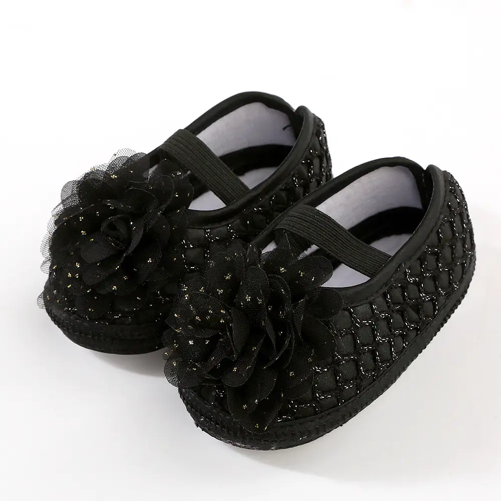 Pink Floral Lace Baby Shoes for 0-1 Year Old - Image 2