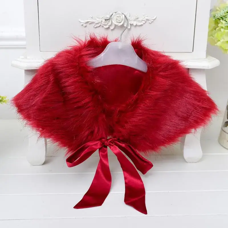 Furry Cape Shawl for Girls New Korean Style - Image 11