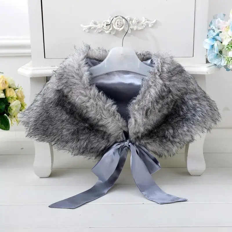 Furry Cape Shawl for Girls New Korean Style - Image 3