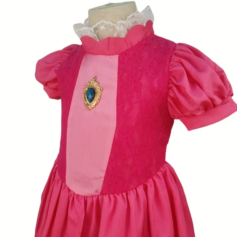 Girls Princess Peach Dress Long Flowy Pink — feature 20