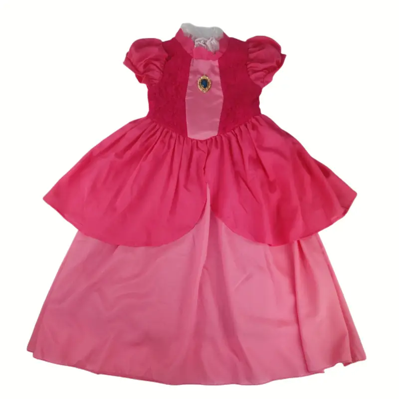 Girls Princess Peach Dress Long Flowy Pink — feature 21