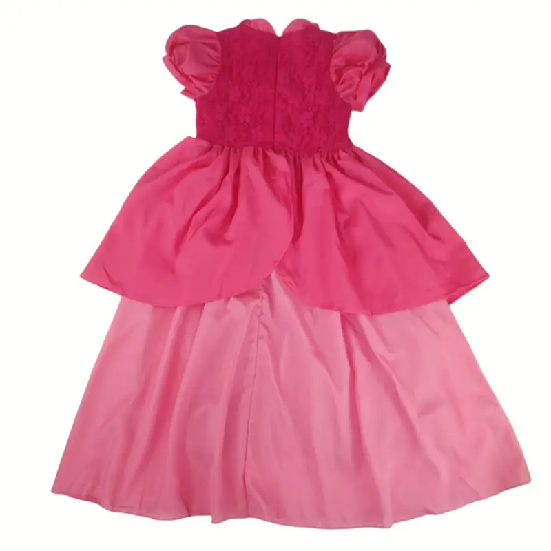 Girls Princess Peach Dress Long Flowy Pink — feature 22