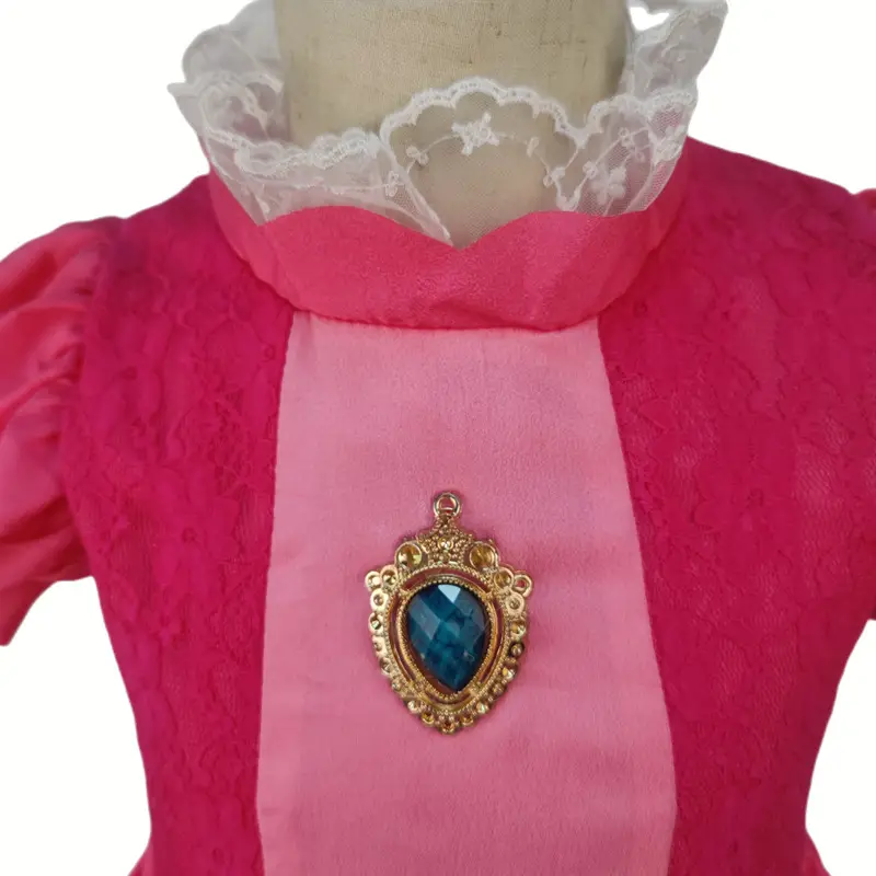 Girls Princess Peach Dress Long Flowy Pink — feature 3