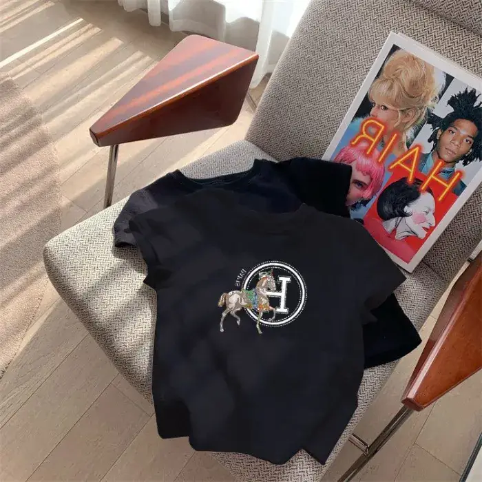 Women 2023 Slim Fit Cotton T-Shirt White Black Graphic