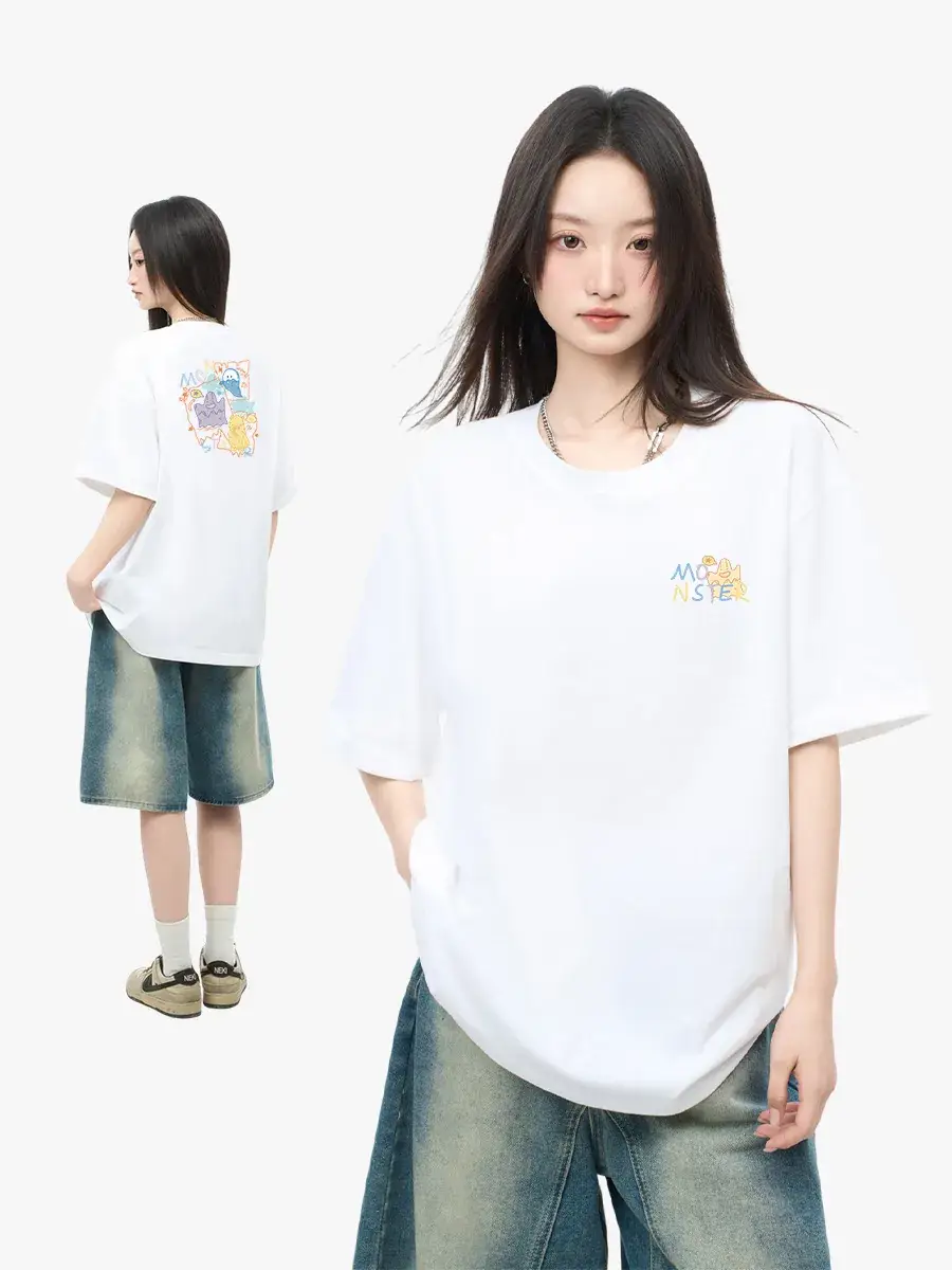 2023 Printed T-Shirt Beige Half Sleeve Cotton - Image 10
