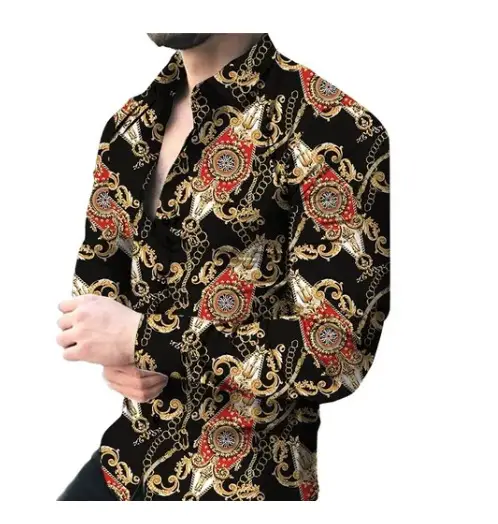 2024 Printed Men's Casual Shirt with European American Design — feature 5