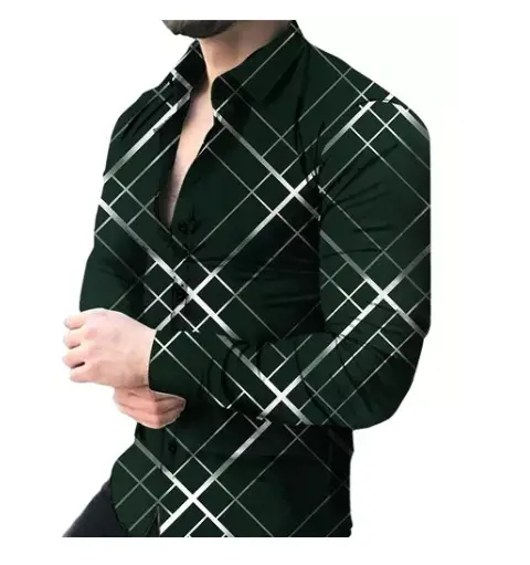 2024 Printed Men's Casual Shirt with European American Design — feature 7
