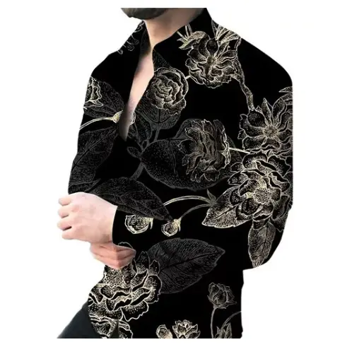 2024 Printed Men's Casual Shirt with European American Design — feature 8