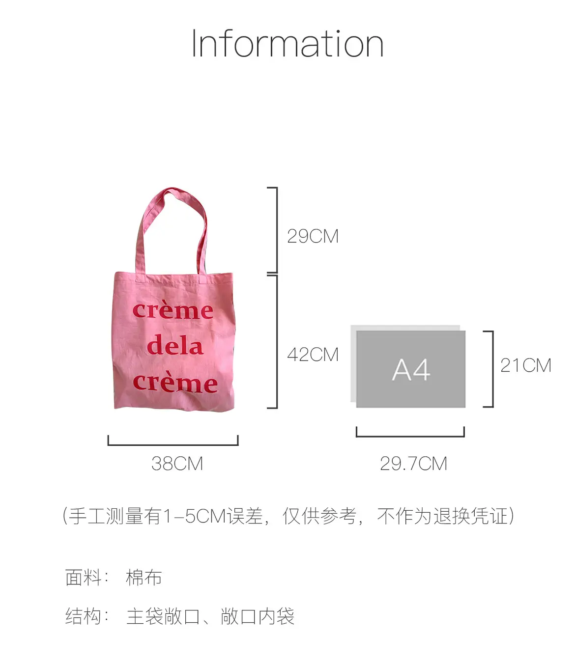 Light Blue Canvas Shoulder Bag for Women — feature 3