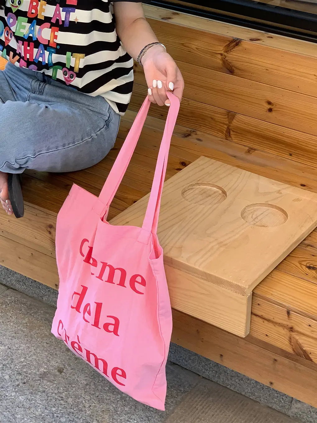 Light Blue Canvas Shoulder Bag for Women — feature 6