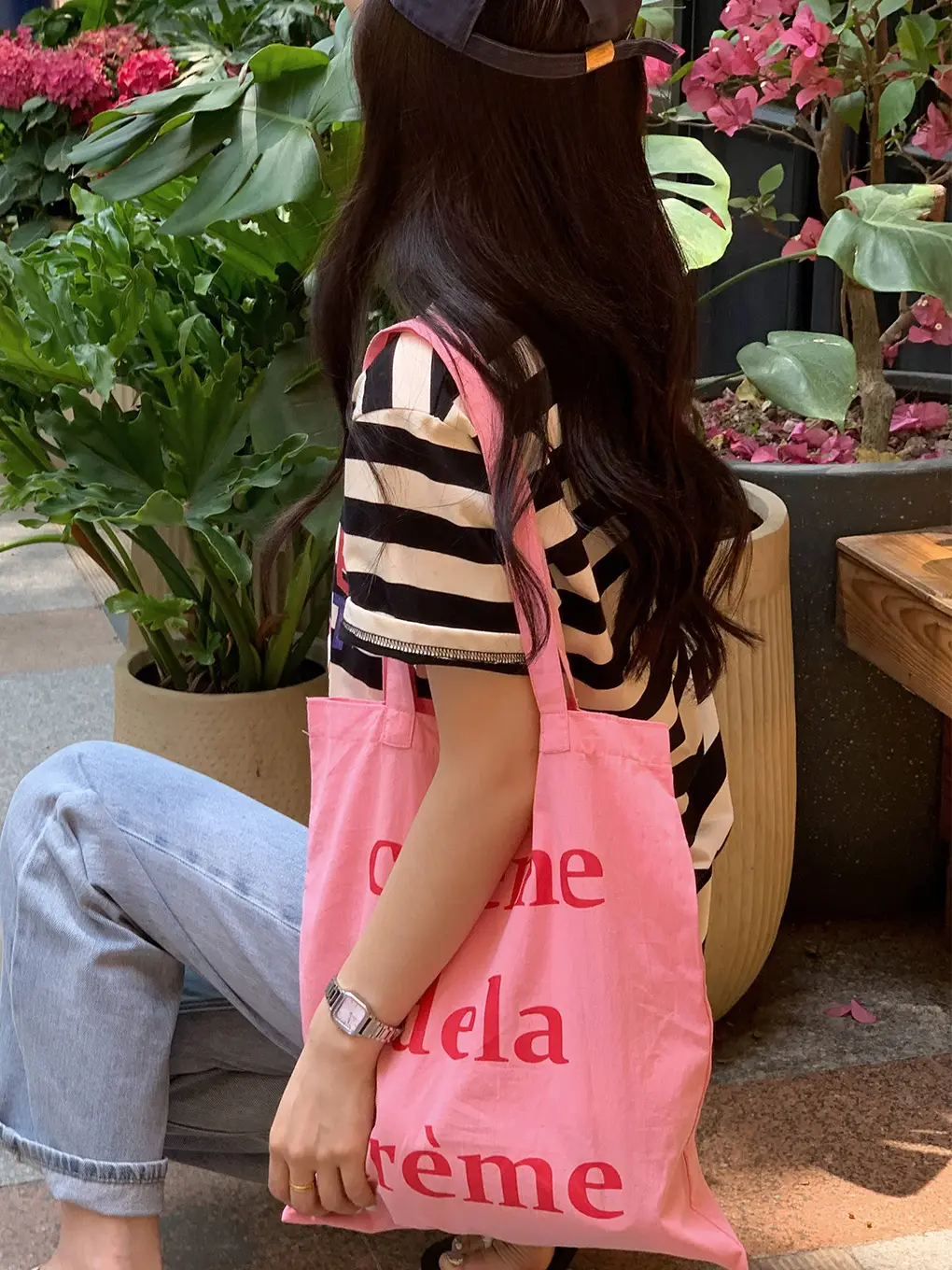 Light Blue Canvas Shoulder Bag for Women — feature 7