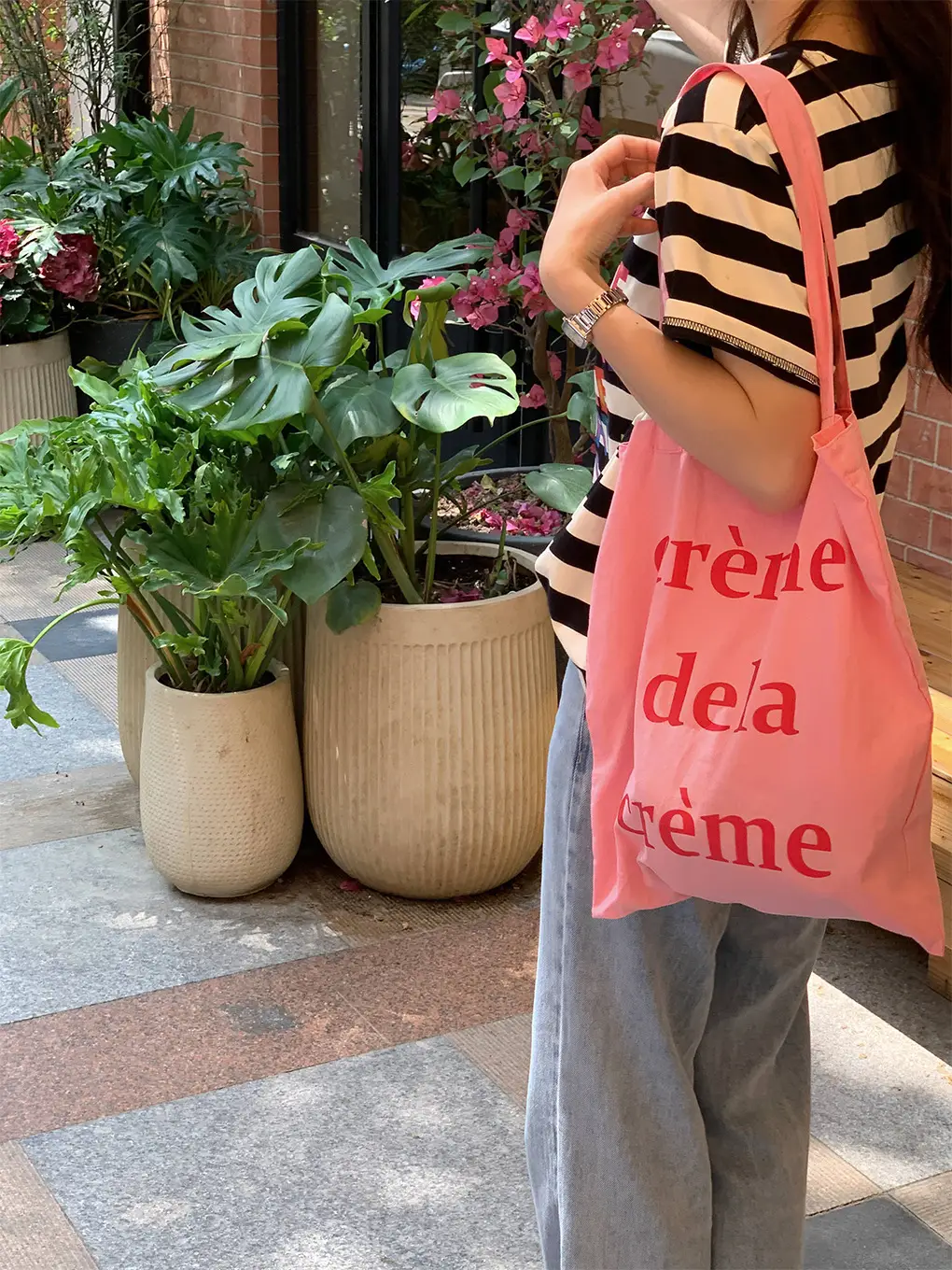 Light Blue Canvas Shoulder Bag for Women — feature 8