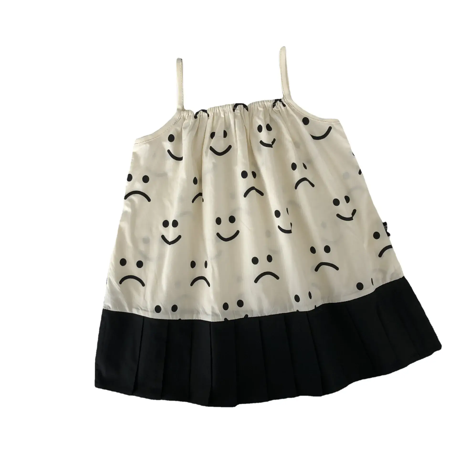 Girls Summer Korean Style Smiley Top Dress