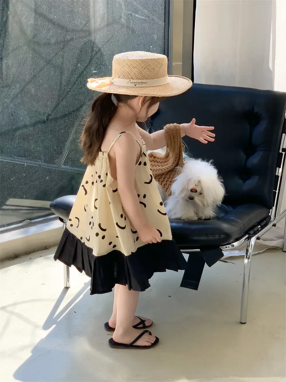 Girls Summer Korean Style Smiley Top Dress — feature 5