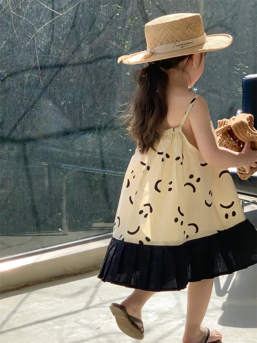 Girls Summer Korean Style Smiley Top Dress — feature 6