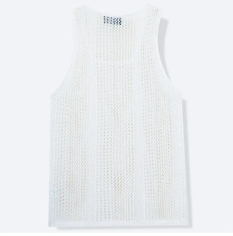 Men's Black Knit Sleeveless Vest Slim Fit — feature 14