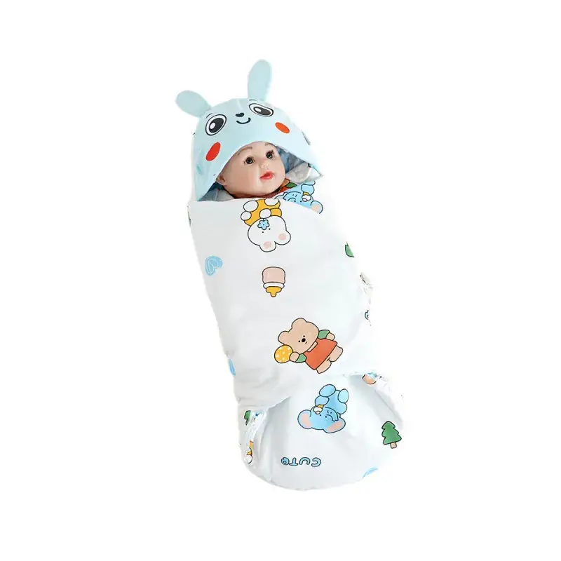 Newborn Swaddling Bag with Cute Animal Hood - Image 5