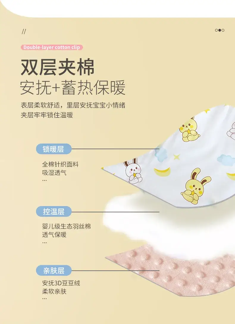 Newborn Swaddling Bag with Cute Animal Hood — feature 3