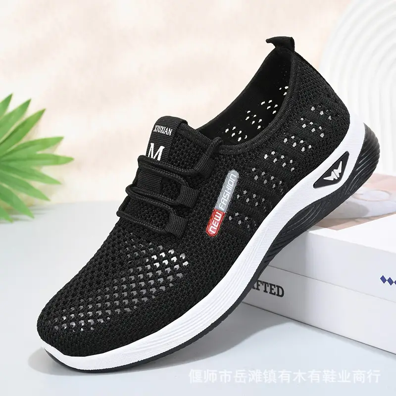 Old Beijing Cloth Shoes Women's Summer Breathable Mesh Hollow Mesh Shoes Non-slip Soft Bottom Flat Comfortable Middle-aged and Elderly Mother Shoes - Image 6