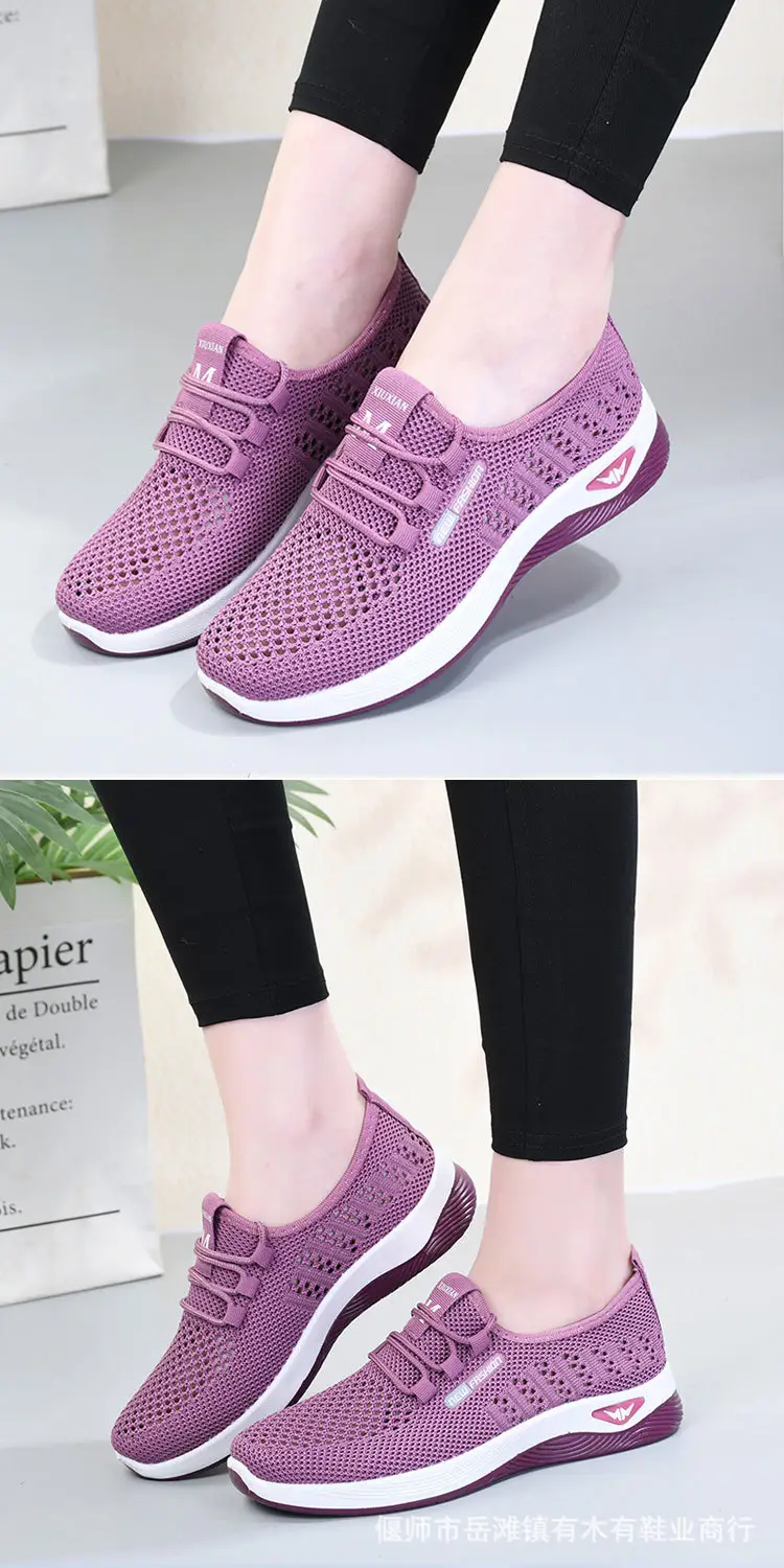 Old Beijing Cloth Shoes Women's Summer Breathable Mesh Hollow Mesh Shoes Non-slip Soft Bottom Flat Comfortable Middle-aged and Elderly Mother Shoes — feature 8