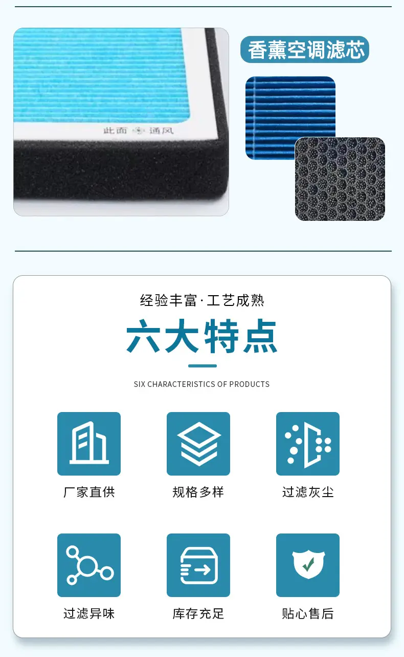 Suitable for Toyota Vios Car Air Filter Activated Carbon Aromatherapy Air Conditioning Set Filter Filter Net Upgrade — feature 3