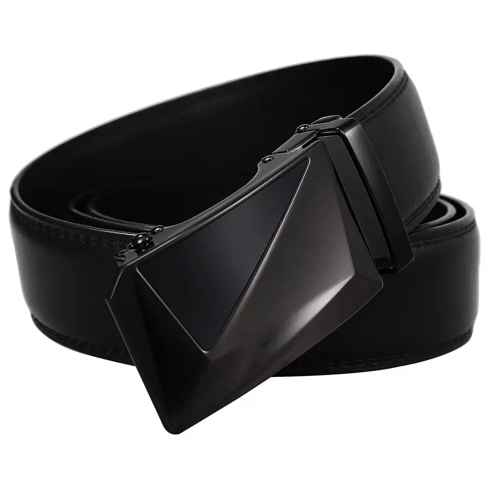 Men's Self-Buckled Black Belt 3.5cm Wide β feature 3