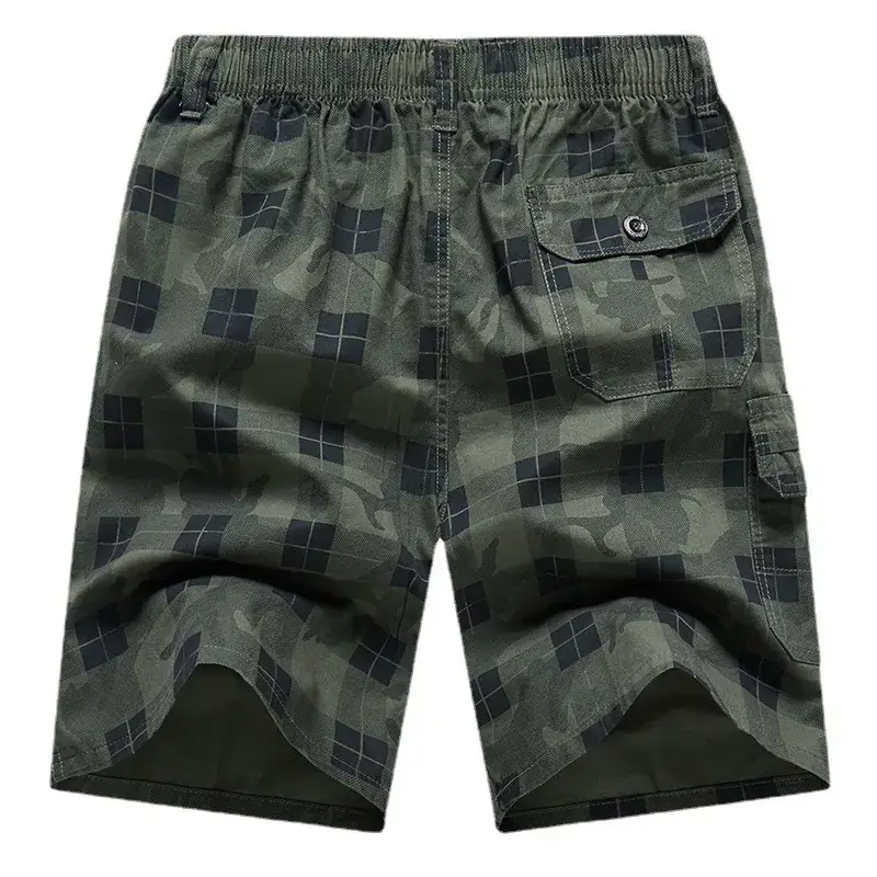 Men's Plaid Cotton Shorts Large Summer Wear - Image 9