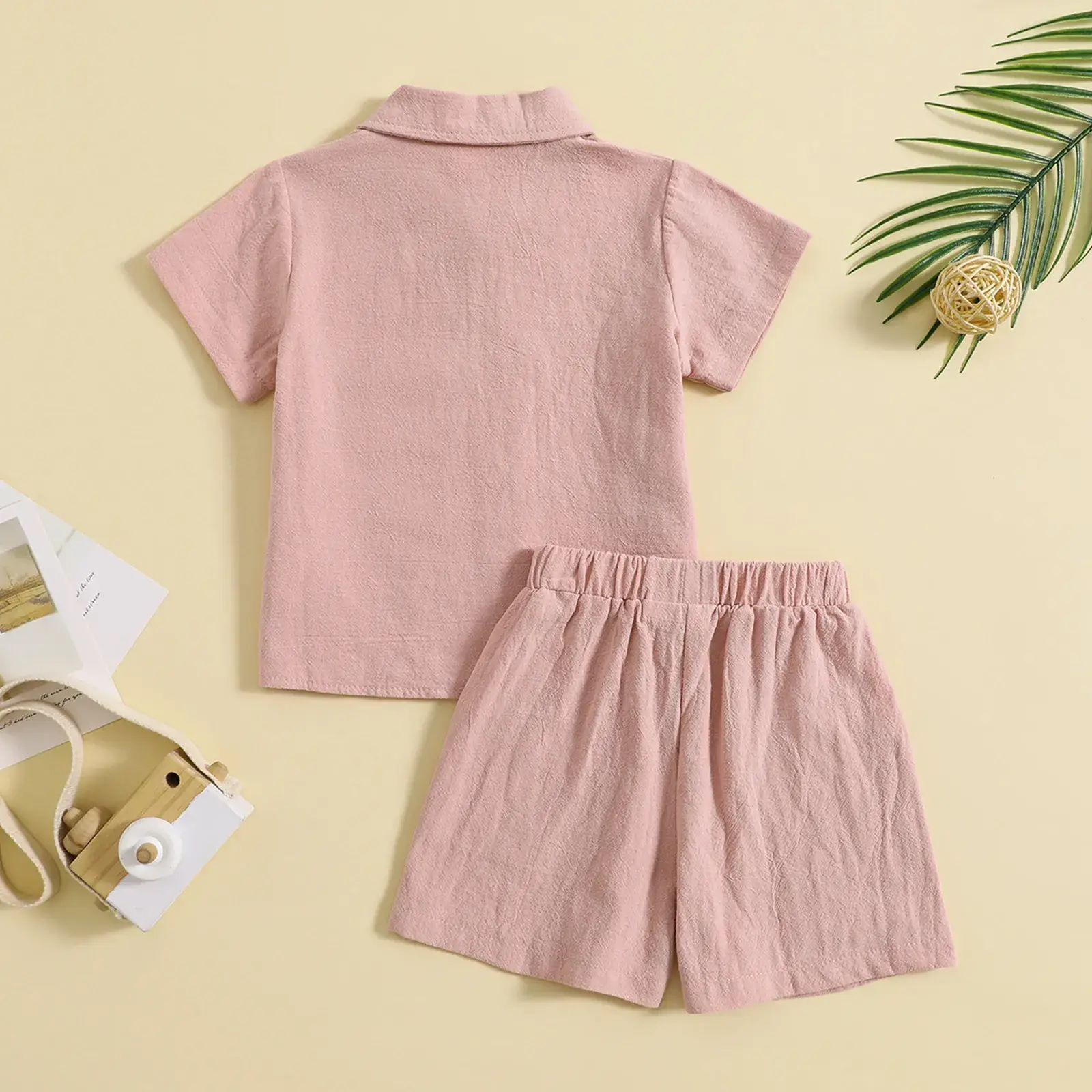 Boys Cotton Linen 2-Piece Summer Suit Cream — feature 10