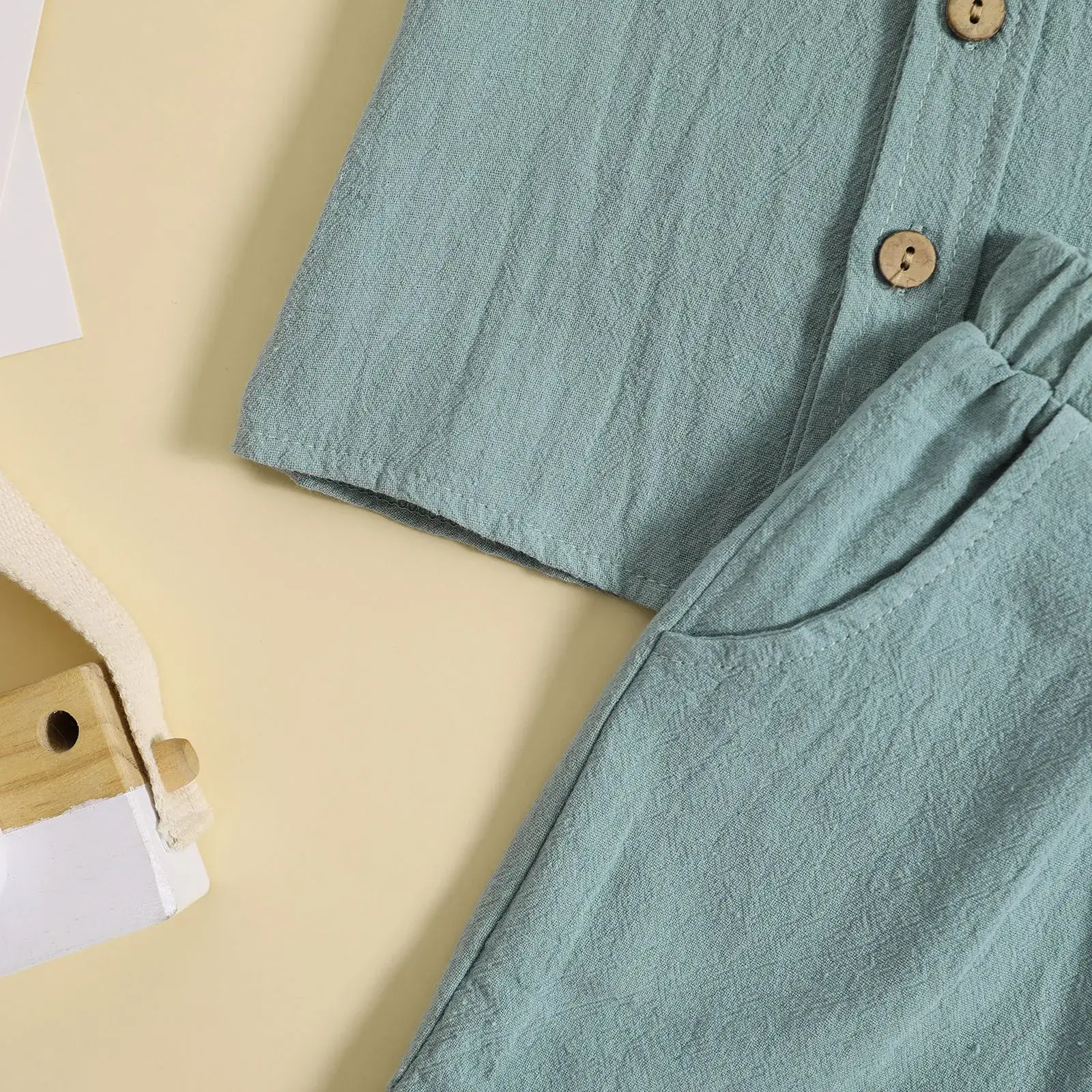 Boys Cotton Linen 2-Piece Summer Suit Cream — feature 18