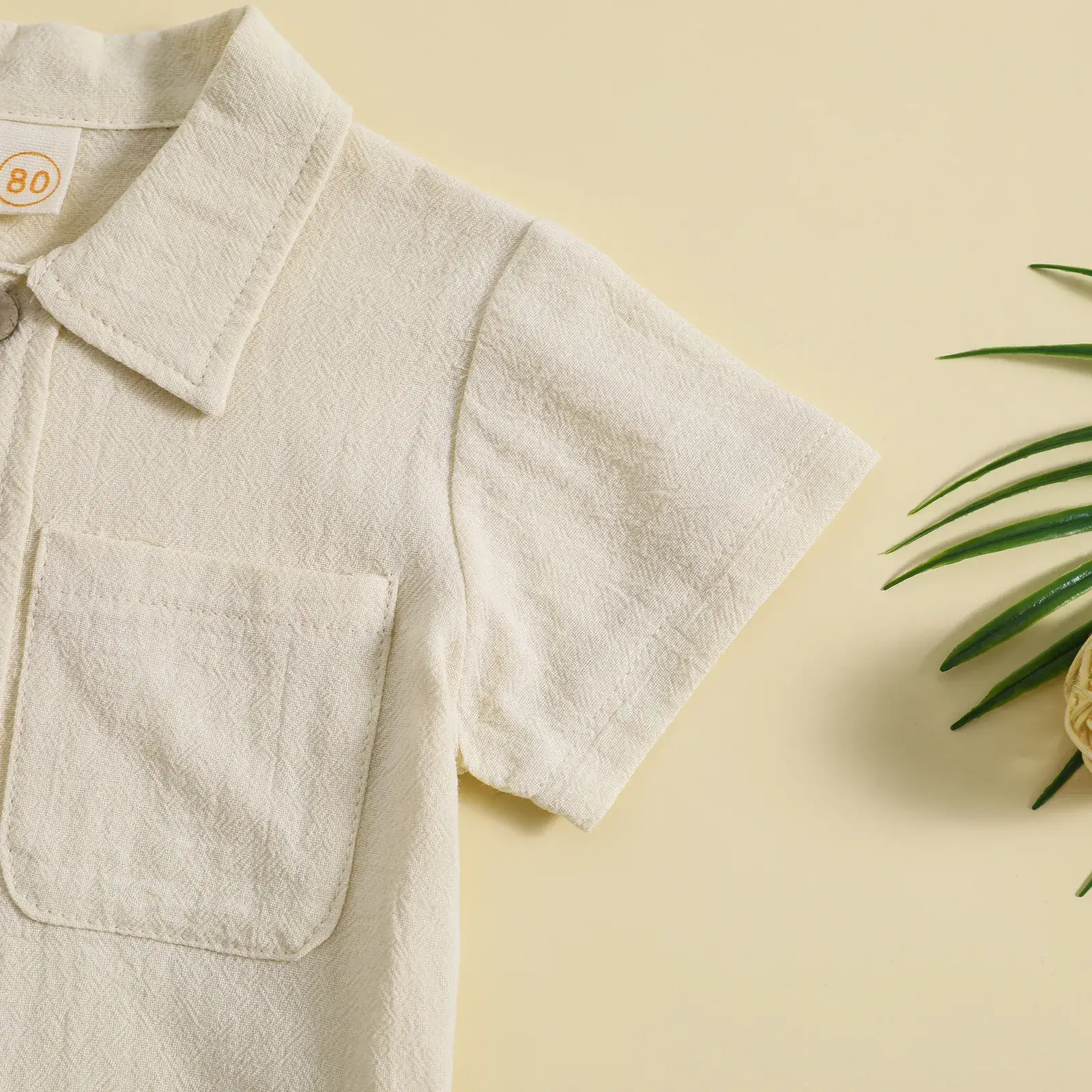 Boys Cotton Linen 2-Piece Summer Suit Cream — feature 27