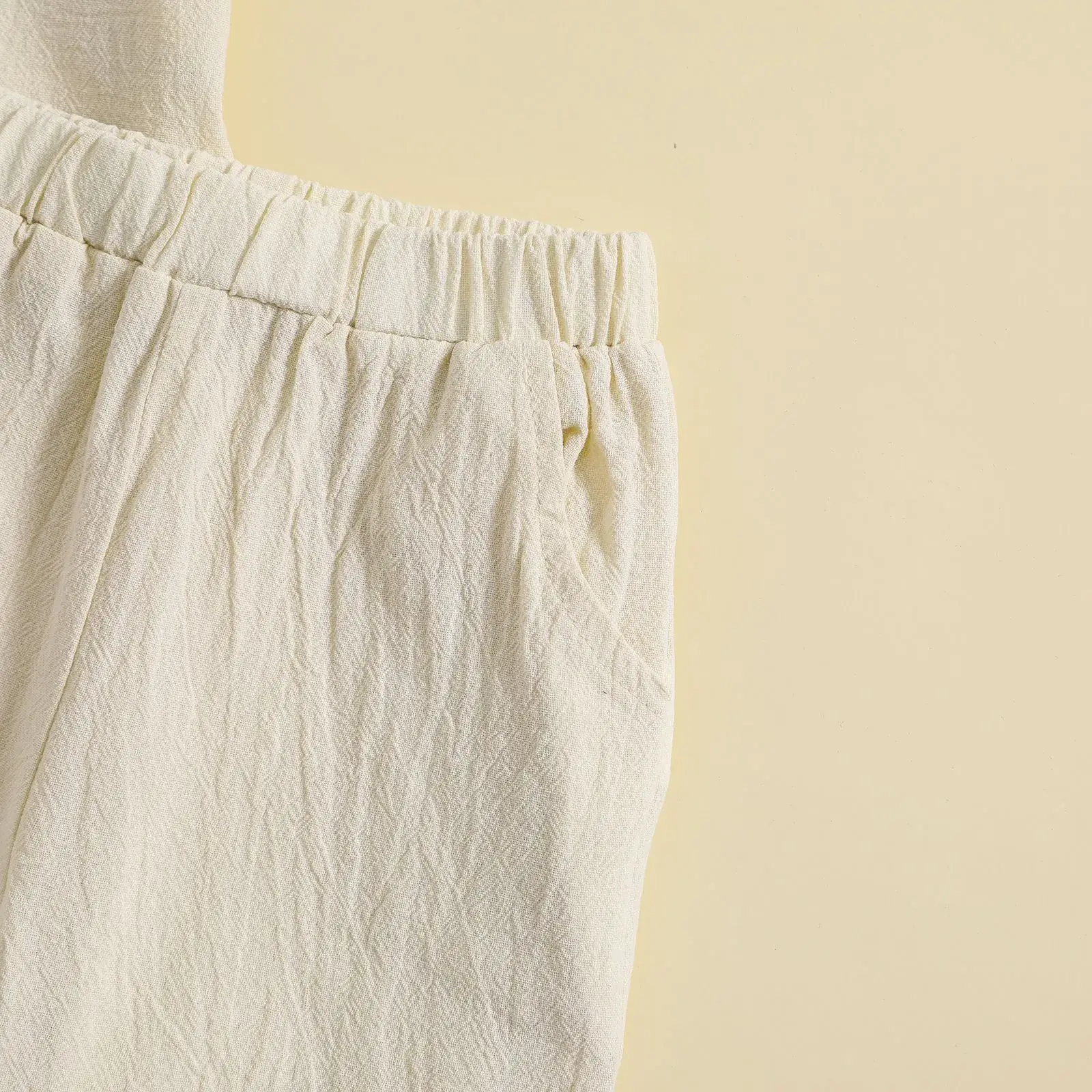 Boys Cotton Linen 2-Piece Summer Suit Cream — feature 29