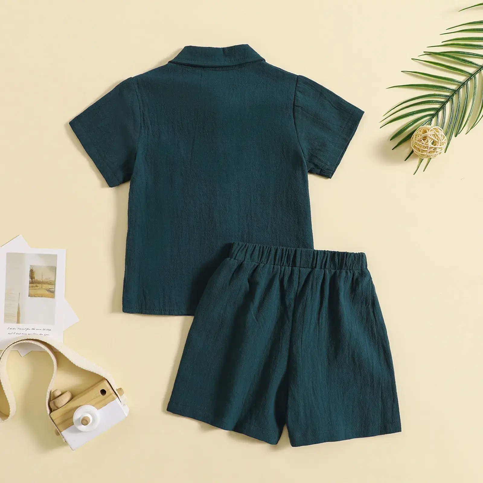 Boys Cotton Linen 2-Piece Summer Suit Cream — feature 31