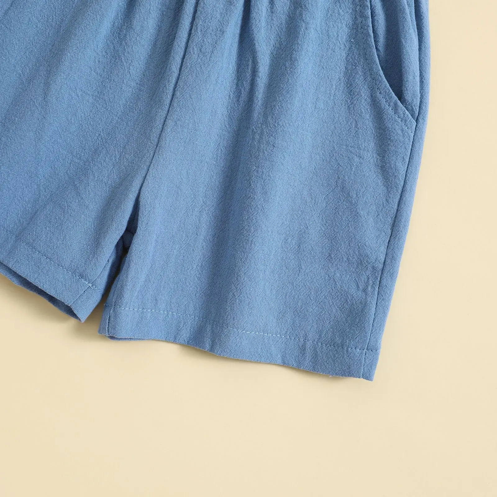 Boys Cotton Linen 2-Piece Summer Suit Cream — feature 38