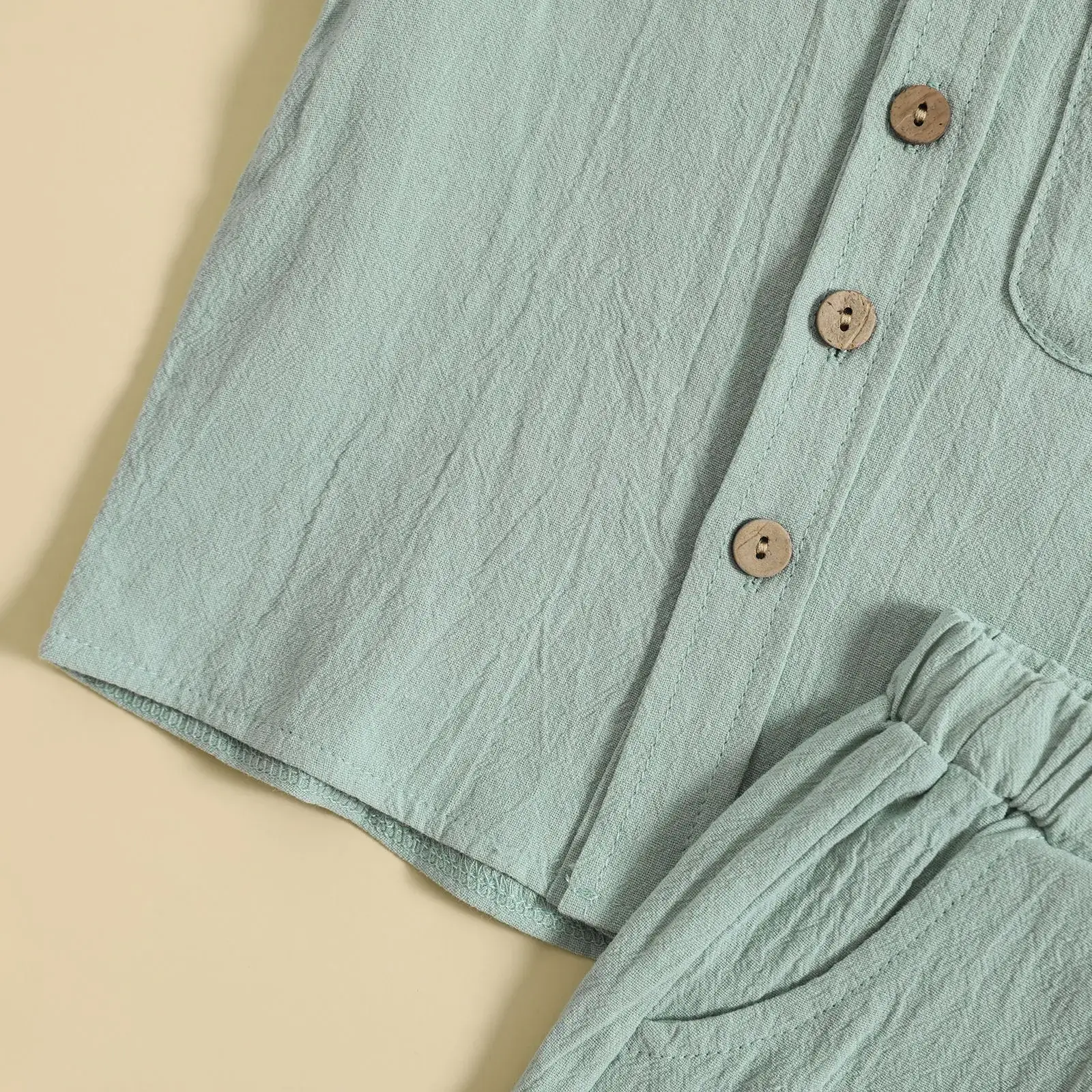 Boys Cotton Linen 2-Piece Summer Suit Cream — feature 6