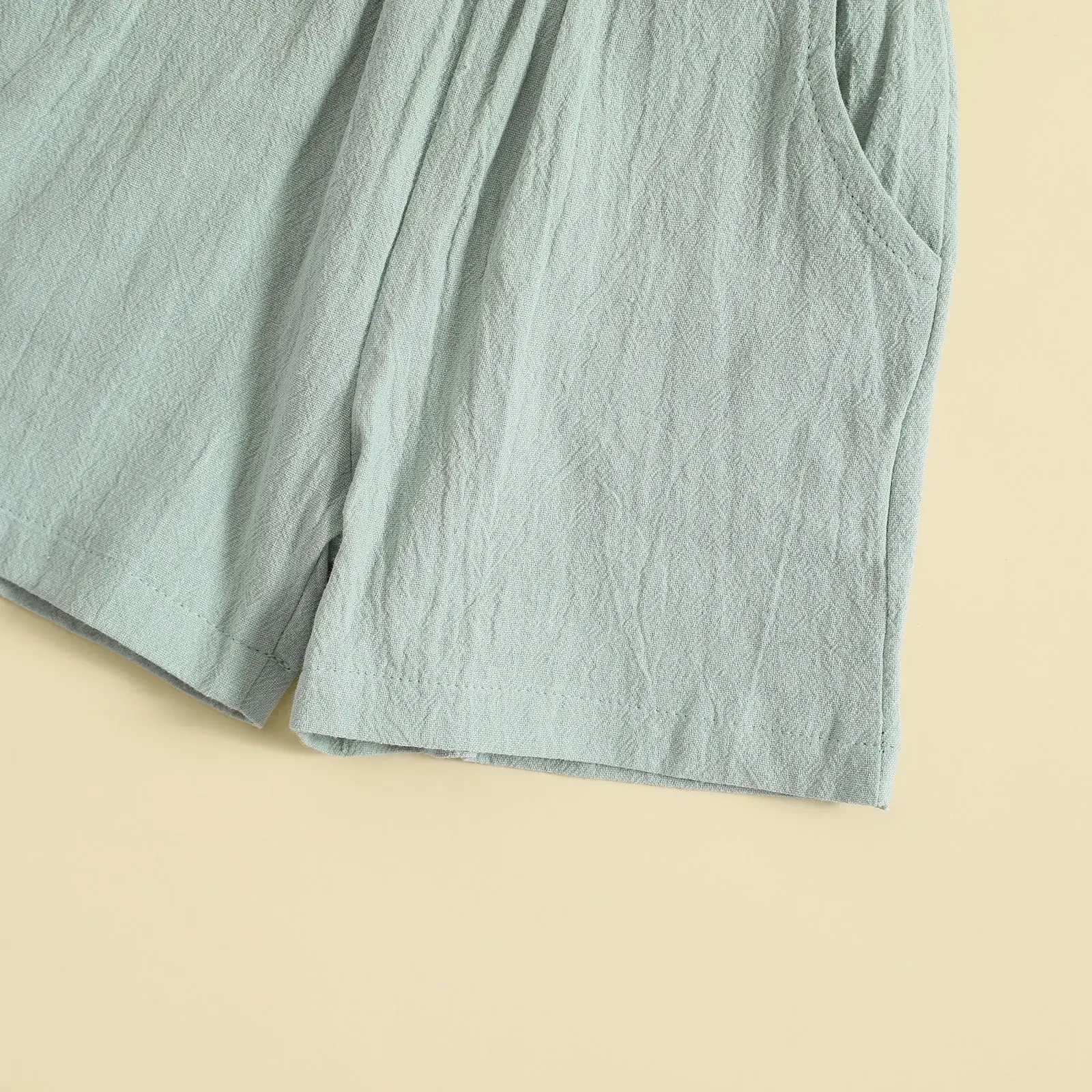 Boys Cotton Linen 2-Piece Summer Suit Cream — feature 8