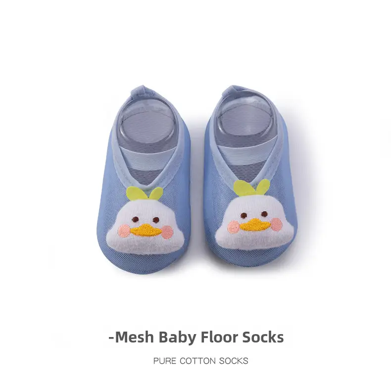 Baby Floor Socks Mesh Pure Cotton Blue - Image 19