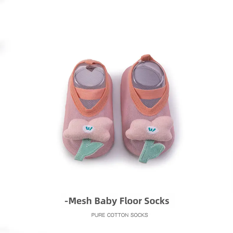 Baby Floor Socks Mesh Pure Cotton Blue - Image 7