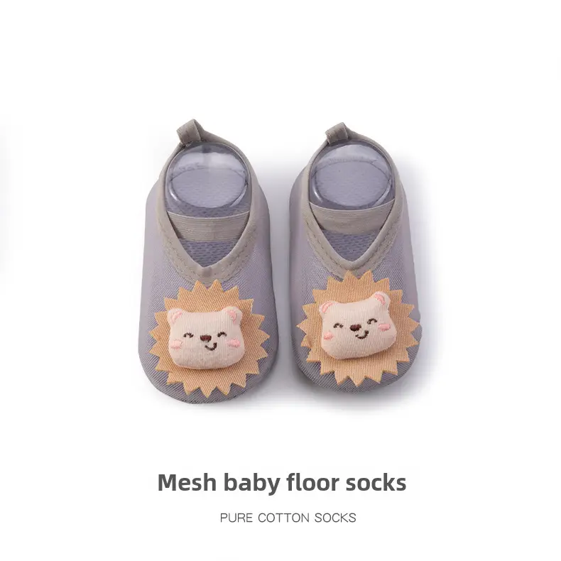 Baby Floor Socks Mesh Pure Cotton Blue - Image 9