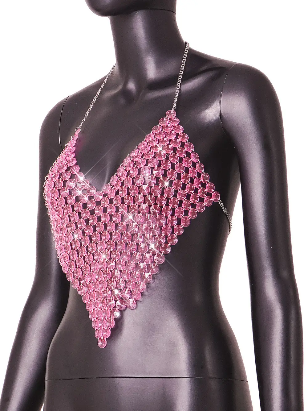 Red Backless Gemstone Tank Top for Women — feature 10