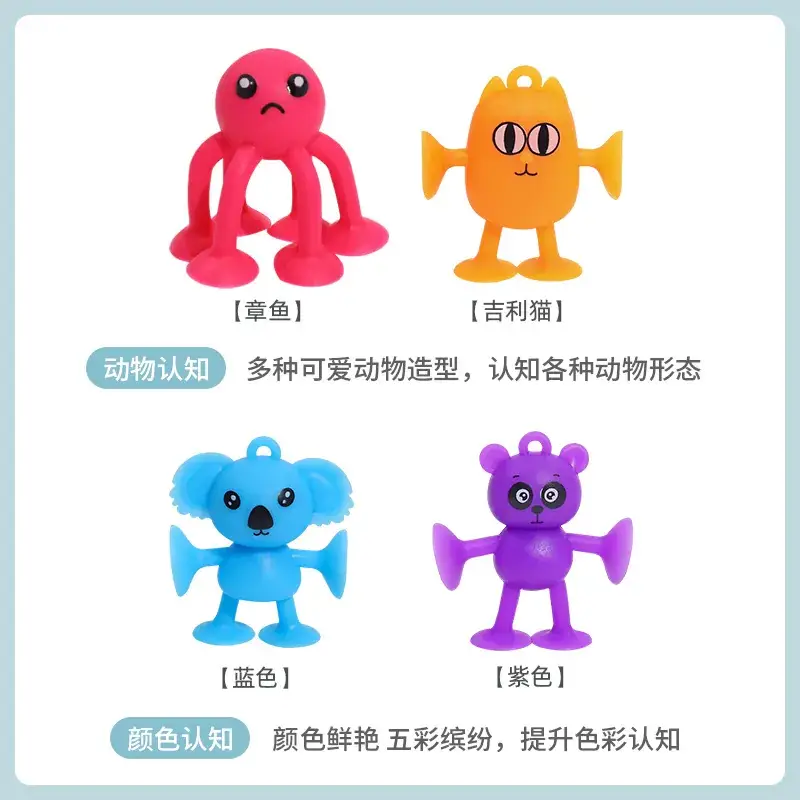 Blue Cartoon Suction Toy for Kids Bathing Car Play - Image 9