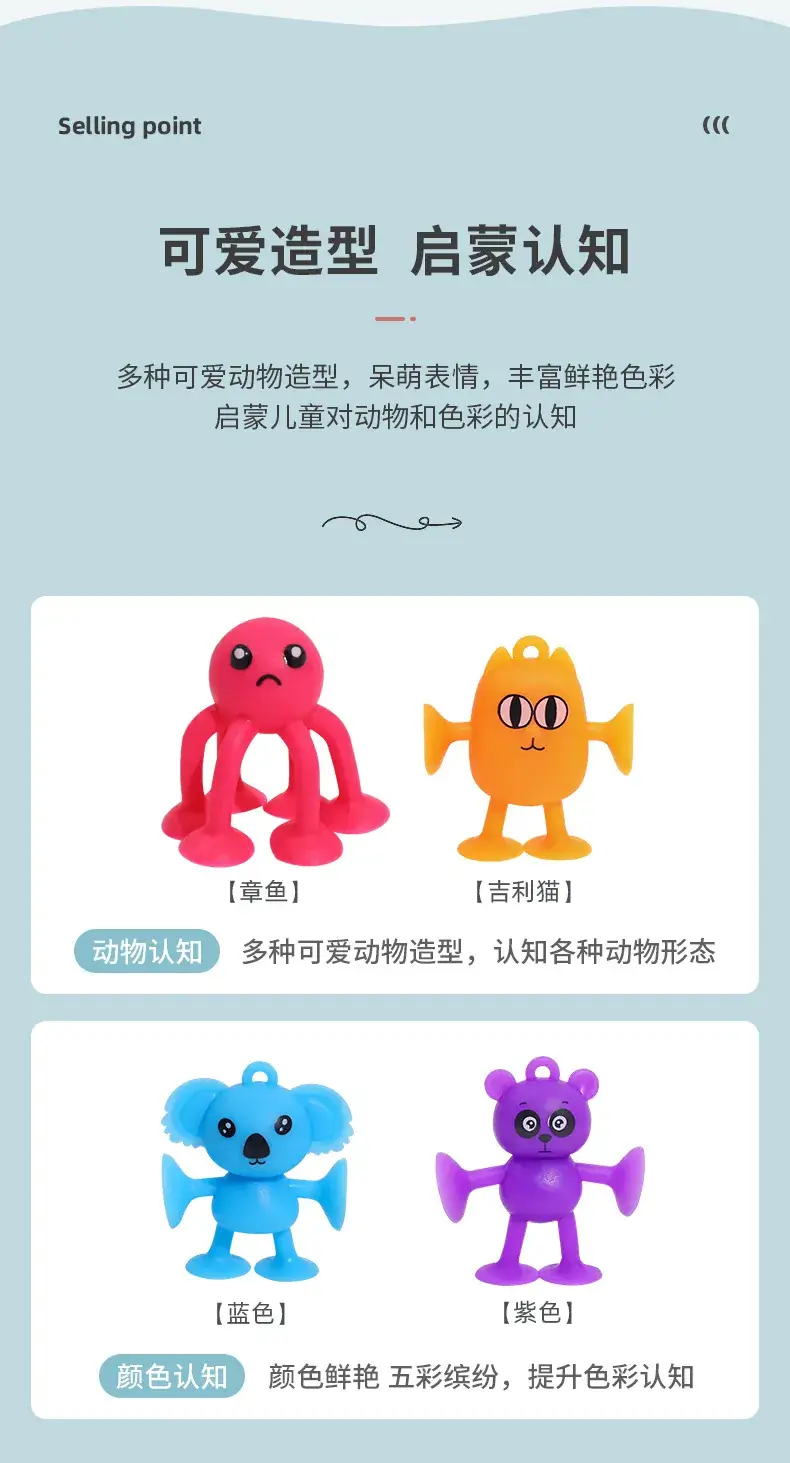 Blue Cartoon Suction Toy for Kids Bathing Car Play — feature 5