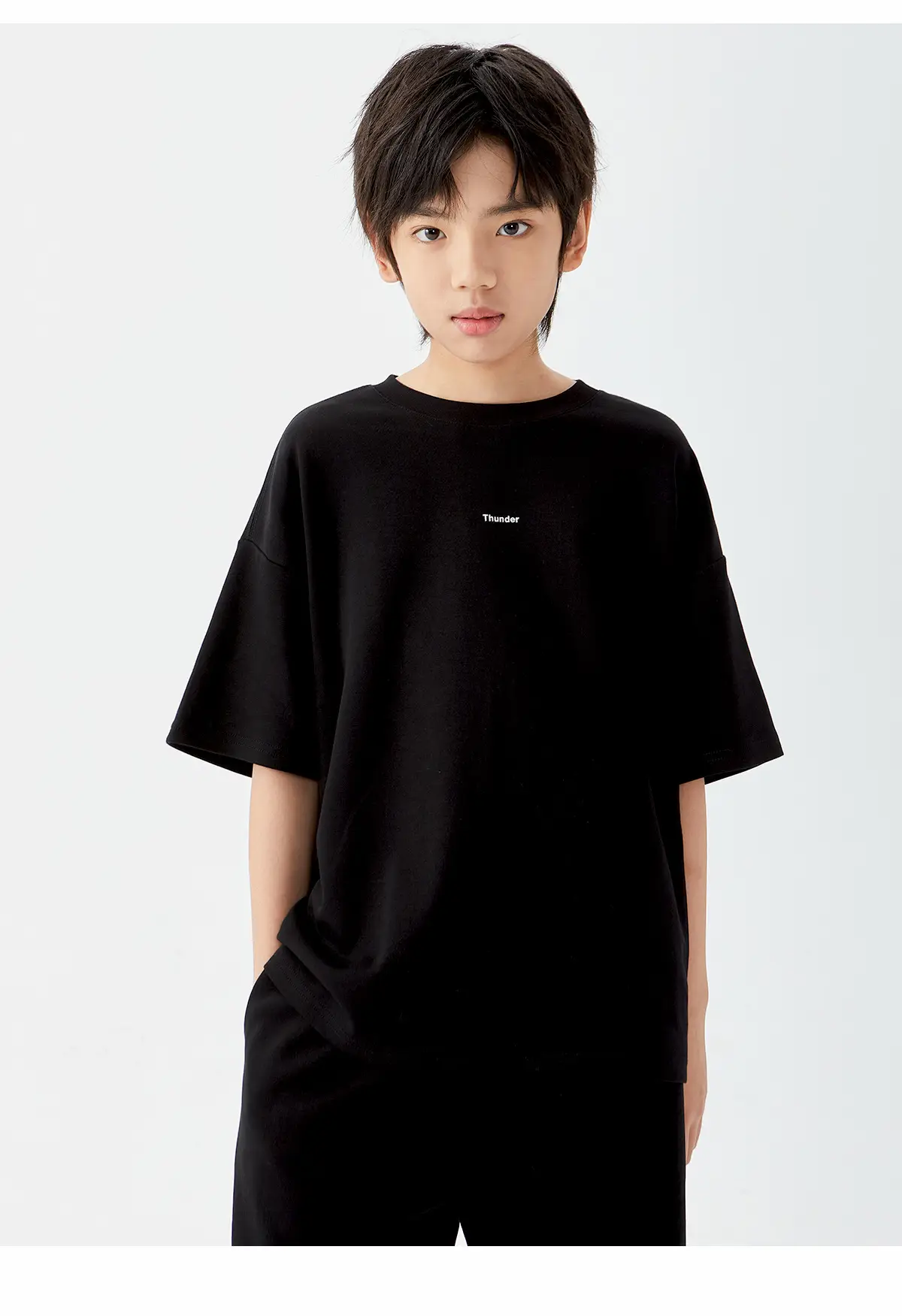 Kids Cotton Shorts Set Brown Beige Loose Fit Summer Wear — feature 18