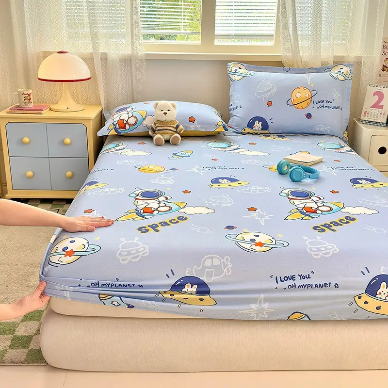 New Product 100% Cotton Bed Hat Simmons Protective Cover Single Piece Student Dormitory Mattress Cover Cotton Bed Cover Cross Border