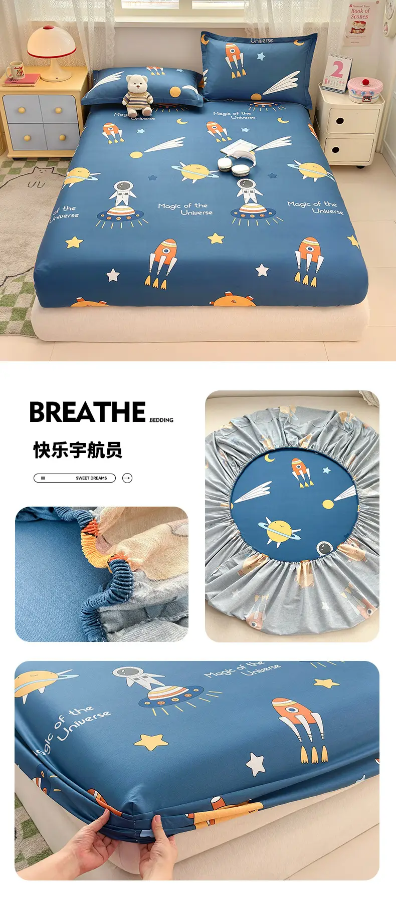 New Product 100% Cotton Bed Hat Simmons Protective Cover Single Piece Student Dormitory Mattress Cover Cotton Bed Cover Cross Border — feature 33