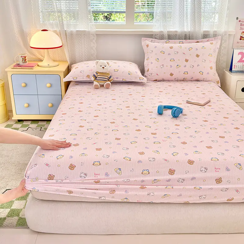 New Product 100% Cotton Bed Hat Simmons Protective Cover Single Piece Student Dormitory Mattress Cover Cotton Bed Cover Cross Border